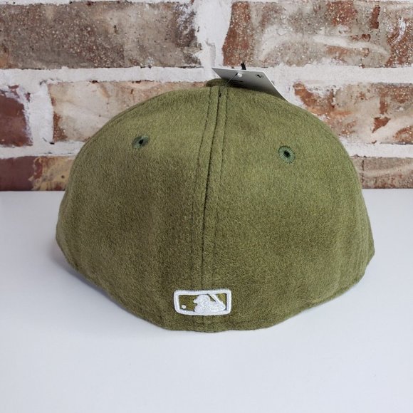 New Era 59FIFTY NY Yankees Urban Outfitters Fitted Hat 7 1/4 Wool Green Olive - Picture 5 of 10